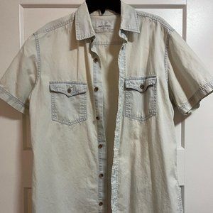 Light Blue Jean Button-Up
